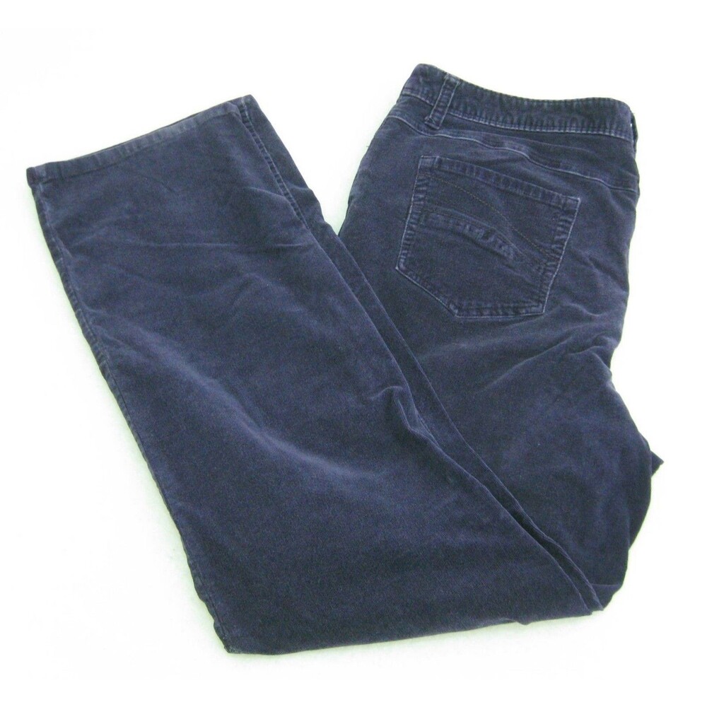 Style & Co. Purple Pants Womens Size 16 Micro Corduroy 5 Pockets Zipper Fly